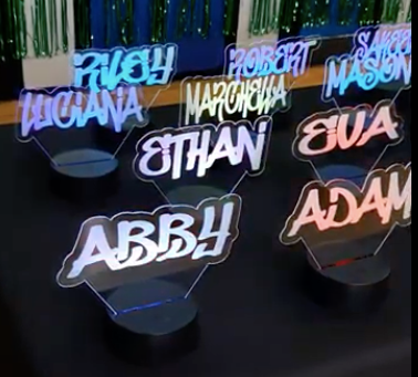 Personalized Graffiti Name LED Night Light Sign